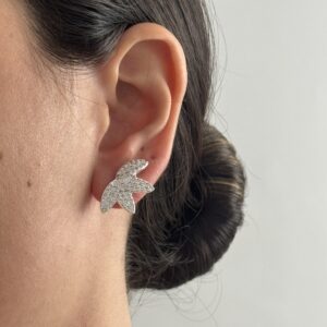 BRINCO CRISTAIS FOLHEADO A PRATA