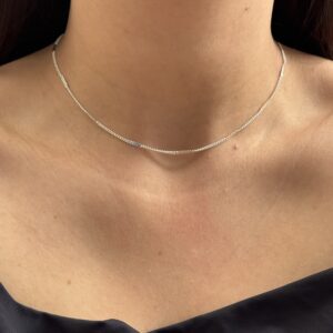 COLAR FOLHEADO A PRATA