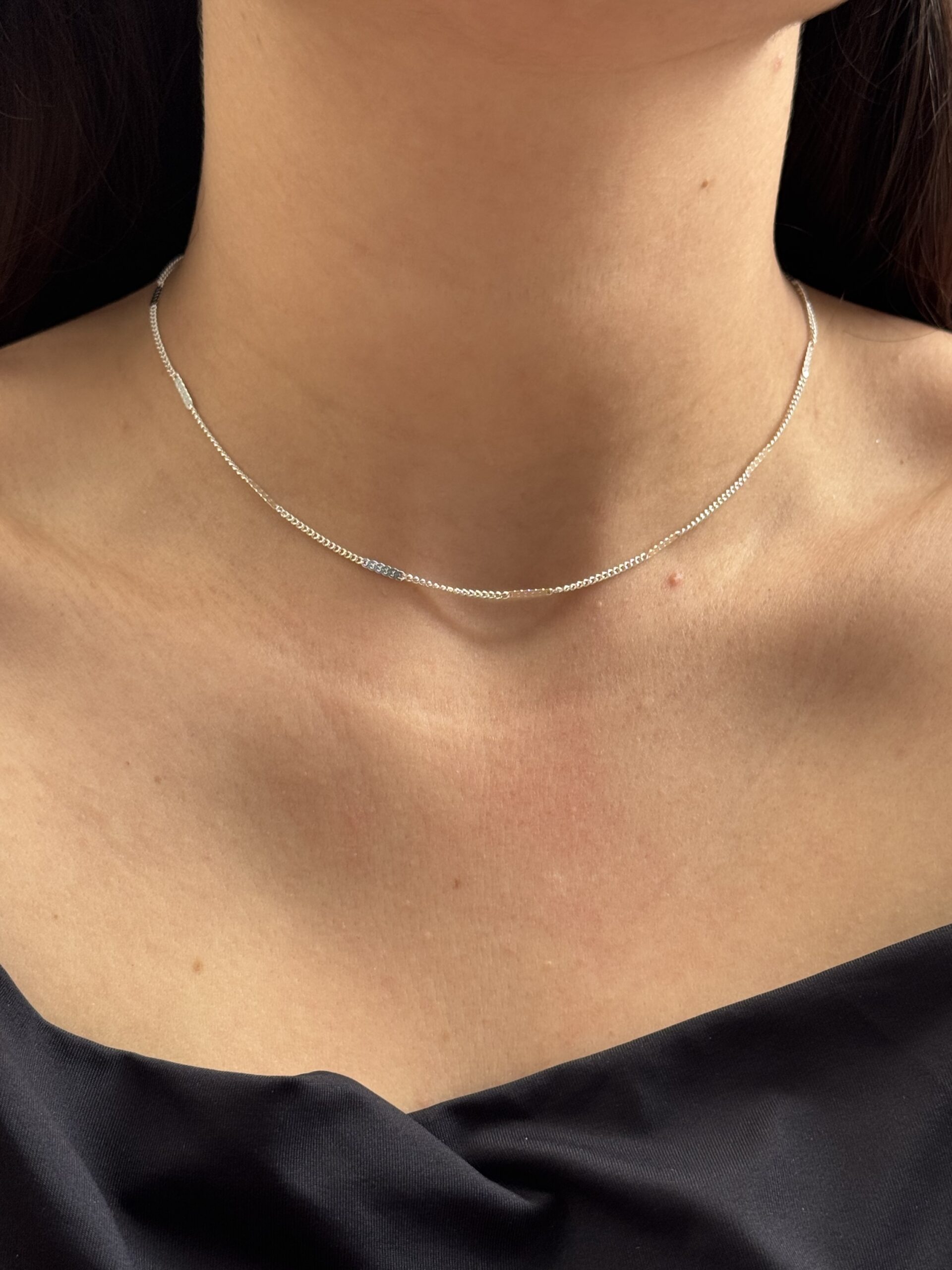 COLAR FOLHEADO A PRATA