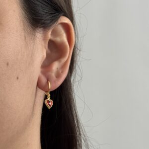 BRINCO ARGOLINHA VERMELHA