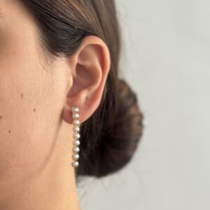 BRINCO PÉROLAS FOLHEADO