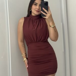 VESTIDO VINHO